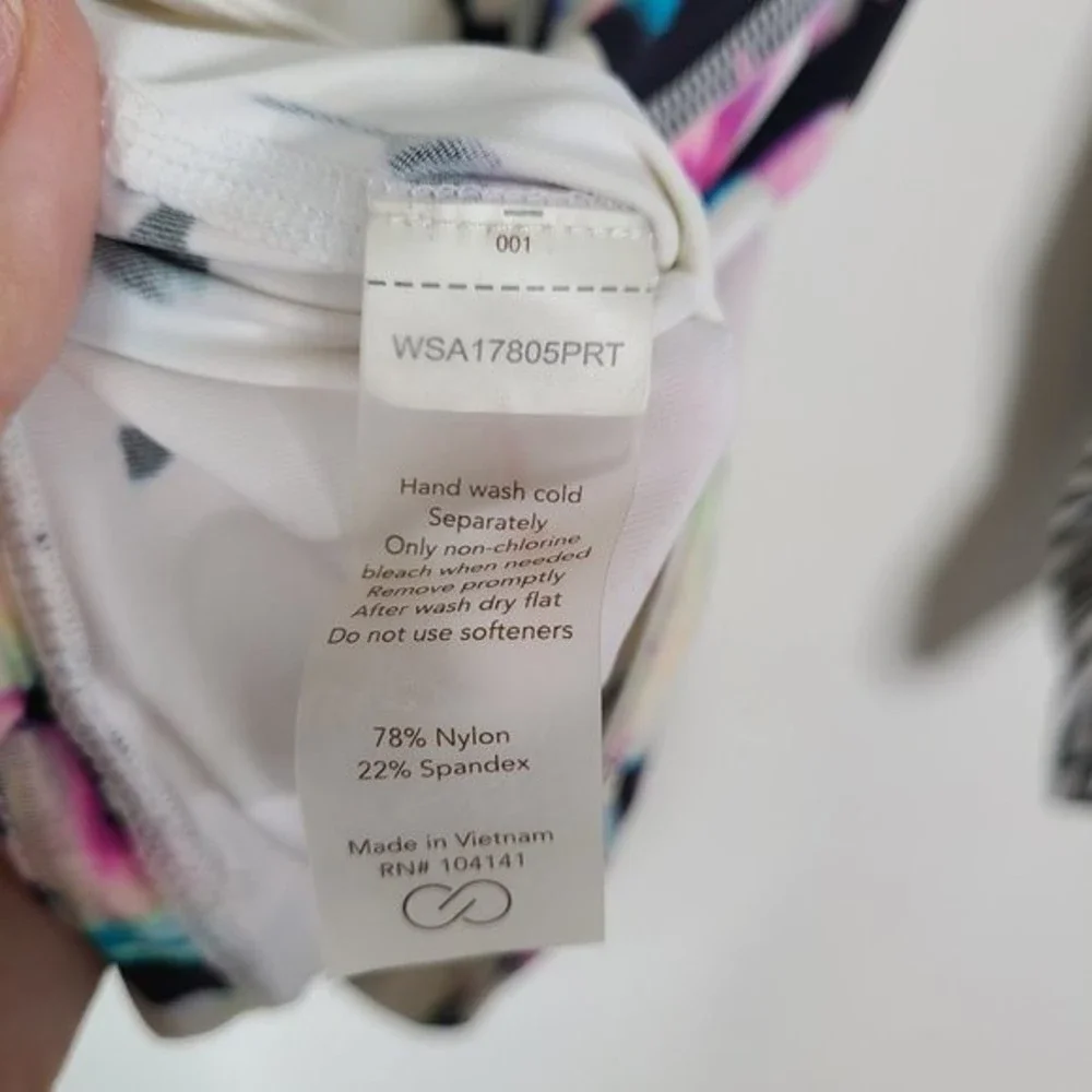 CALIA by Carrie Underwood Floral Mixed Print Long Sleeve Rash Guard Size Small - Picture 8 of 9